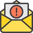 Free Warning Mail Warning Error Mail Icon