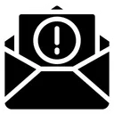 Free Warning Mail Warning Error Mail Icon