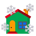 Free Maison Chutes De Neige Noel Icon