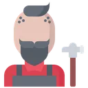 Free Male Shoemaker Shoemaker Hammer Icon