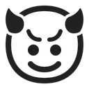 Free Cara Con Cuernos Icono