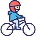 Free Man Biking  Icon