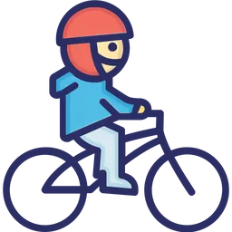 Free Man Biking  Icon