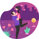 Free Man lifting woman  Icon
