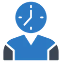 Free Management User Clock Icon