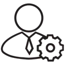 Free Management Cog Professional Icon