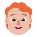 Free Rot Haare Flach Symbol