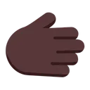 Free Mano Plana Oscura Icono