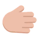 Free Mano Plana Media Ligera Icono