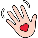 Free Mano saludando amor  Icono