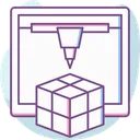 Free Manufacturing Cube Device Icon