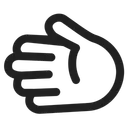 Free Mao Alto Contraste Ícone