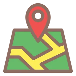 Free Map And Location  Icon
