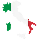 Free Mapa de la bandera de italia  Icono