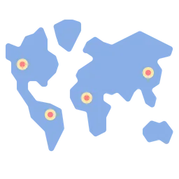 Free Mapa mundial endêmico  Ícone