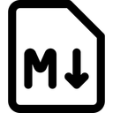 Free Markdown Document Programming Programming Line Icon