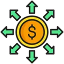 Free Market Expansion Management Marketing Icon