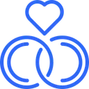 Free Marriage Blue Outline Miscellaneous Life Style Icon
