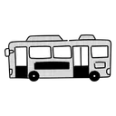 Free Half Tone Public Bus Illustration Mass Transit City Bus Icon