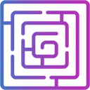 Free Maze Puzzle Complexity Icon