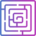 Free Maze Puzzle Complexity Icono