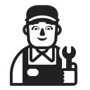 Free Mechanic High Contrast Icon