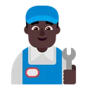 Free Mechanic Flat Dark Icon