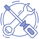 Free Tech Tool Schraubenschlussel Und Schraubendreher Mechanisches Werkzeug Symbol