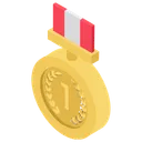 Free Medal First Rank First Place Icon
