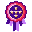 Free Medalha 5 estrelas  Ícone