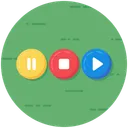 Free Media Button  Icon