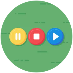 Free Media Button  Icon