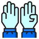 Free Hand Medical Gloves Protection Icon
