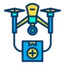 Free Drone Transportation Transport Medical Kit Icon