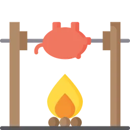 Free Medieval fire roasting  Icon
