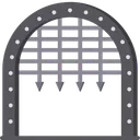 Free Medieval Gate Defense Safety Gate Icon