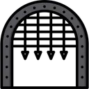 Free Medieval Gate Defense Safety Gate Icon