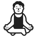 Free In Lotus Position Icon