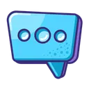 Free Mensaje azul Icono