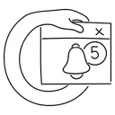 Free Ilustracion De Notificacion De Linea Blanca Mensaje De Alerta Icono De Notificacion Icono