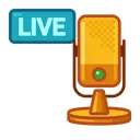 Free Mic Live Podcast Voice Icon