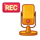 Free Mic Rec Podcast Voice Icon