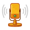 Free Mic Waves Podcast Voice Icon