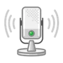 Free Mic Waves Podcast Voice Icon