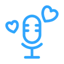 Free Microphone Love Love Song Icon