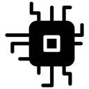 Free Microprocessor Microchip Circuit Board Icon