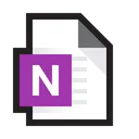 Free Microsoft One Note Notepad Text Icon