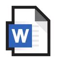 Free Microsoft Word Word Document Icon