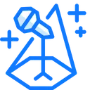 Free Mikrofon Scheinwerfer Symbol