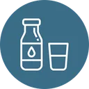Free Milk Glass Bottle Icon